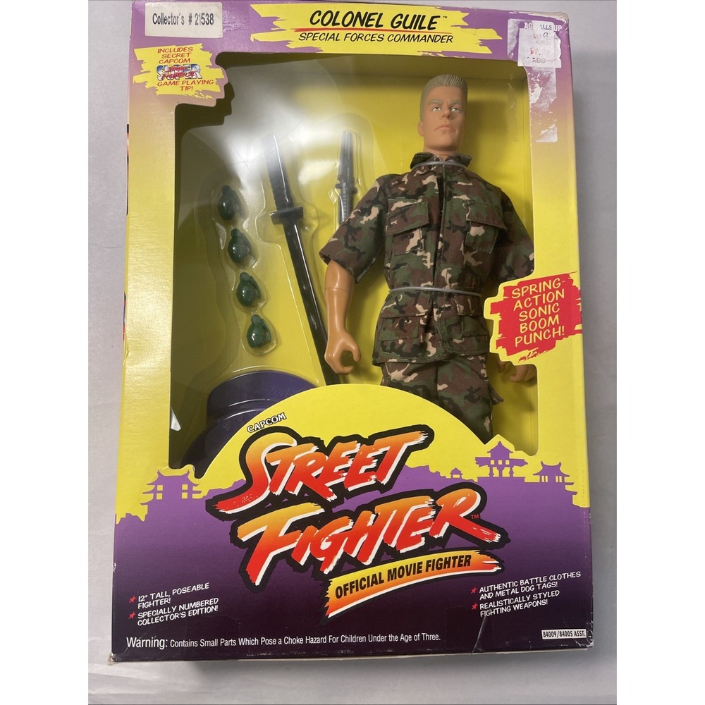 Street Fighter Colonel Guile Special Forces Commander 12" New Hasbro Capcom